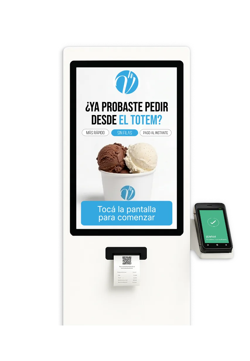 Tótem de autogestión para pedidos y pagos